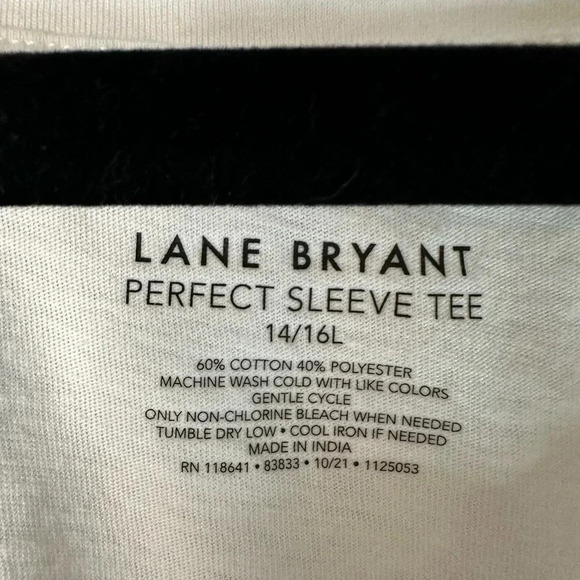 Lane Bryant white T-shirt plus size long casual summer beach layer look - Picture 3 of 6